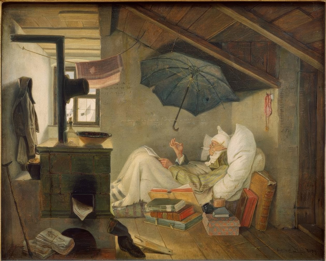 Stackars poet av Carl Spitzweg