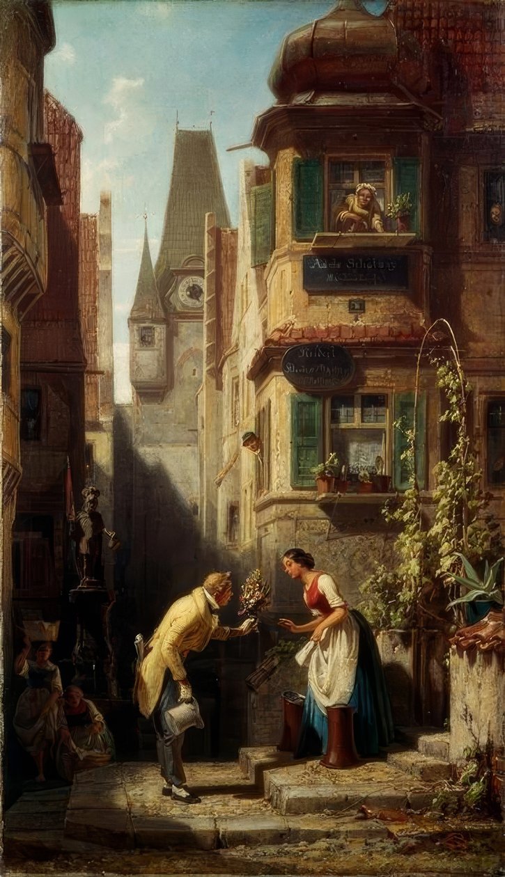 Den eviga bröllopsmannen av Carl Spitzweg