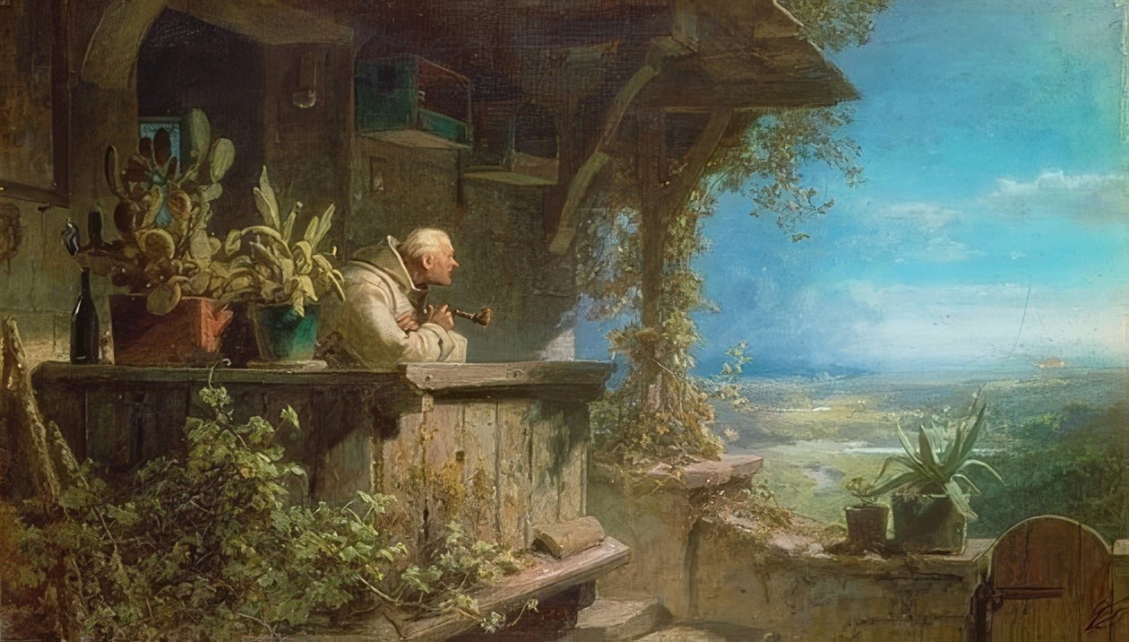 Det brinner. Omkring 1860/62 av Carl Spitzweg