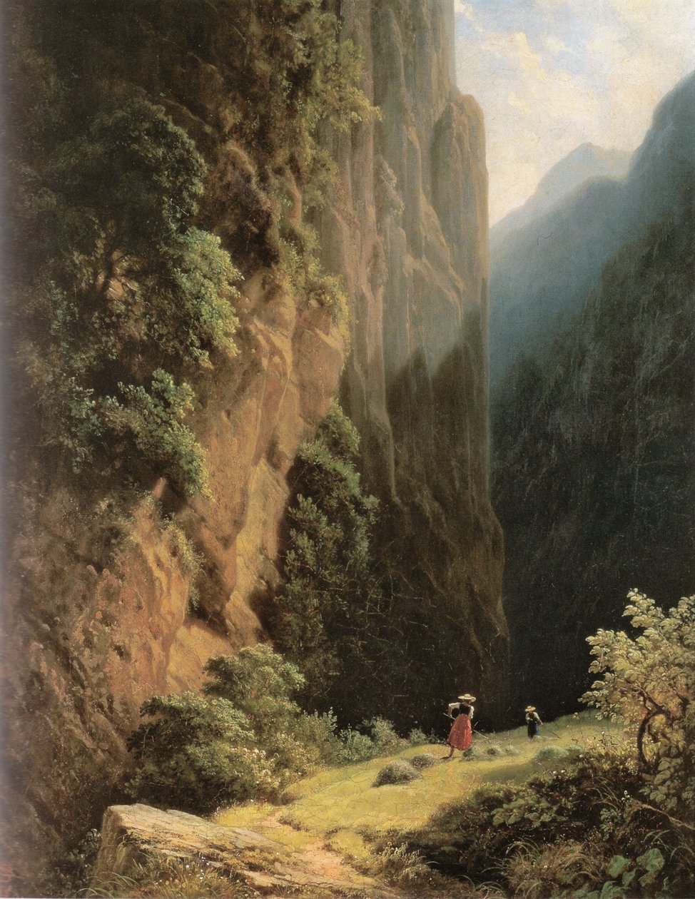 Mäherinnen im Gebirge av Carl Spitzweg