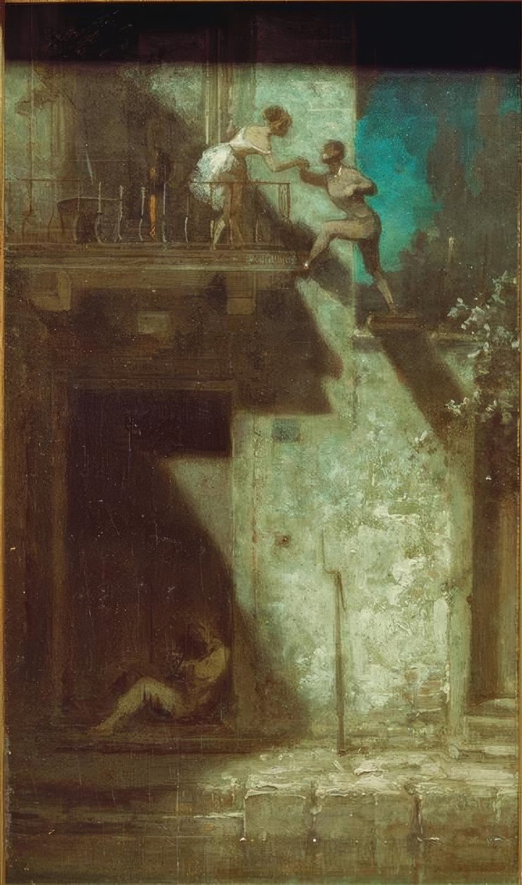 Nattligt möte av Carl Spitzweg