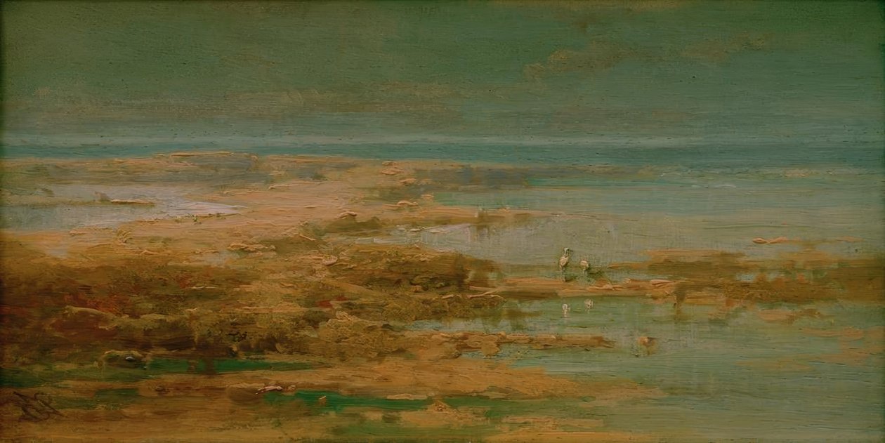 Nilen landskap med storkar av Carl Spitzweg