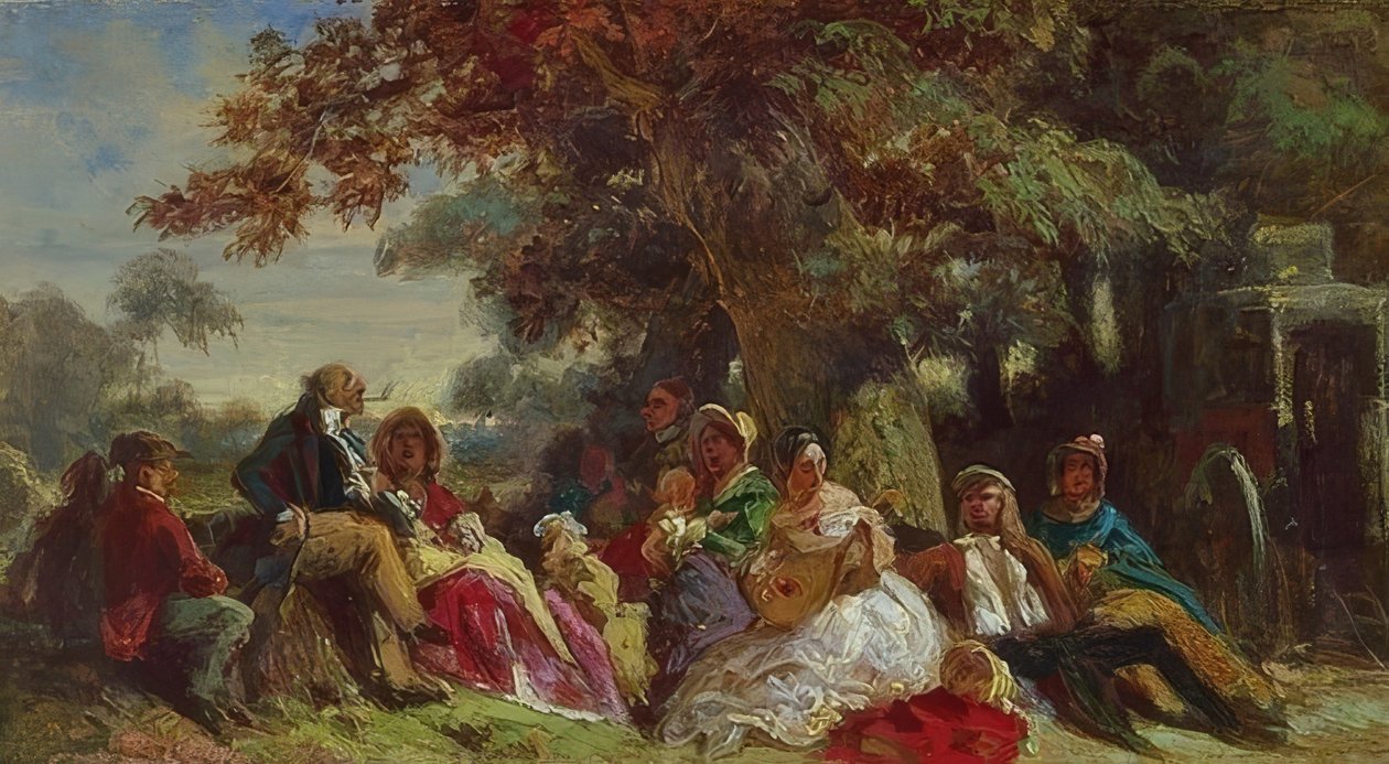 Tillförordnad företag i det fria av Carl Spitzweg