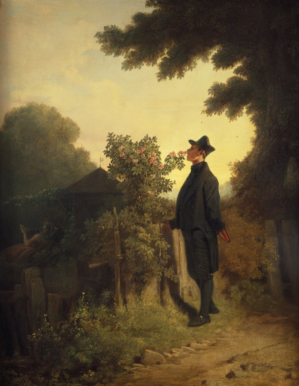 Rosenälskaren, ca 1847-50 (olja på duk) av Carl Spitzweg