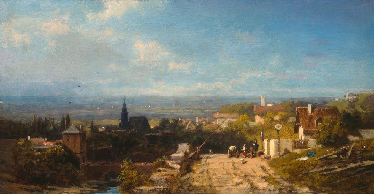 Framför staden av Carl Spitzweg