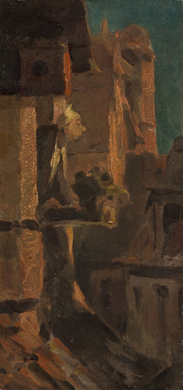 Var är elden? av Carl Spitzweg