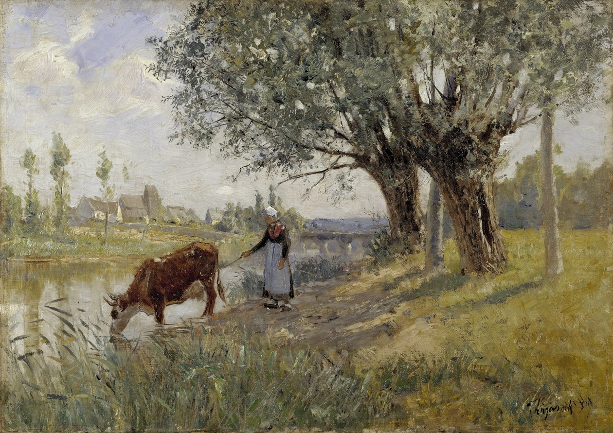 Landsbygd nära Grez-sur-Loing av Carl Tragardh