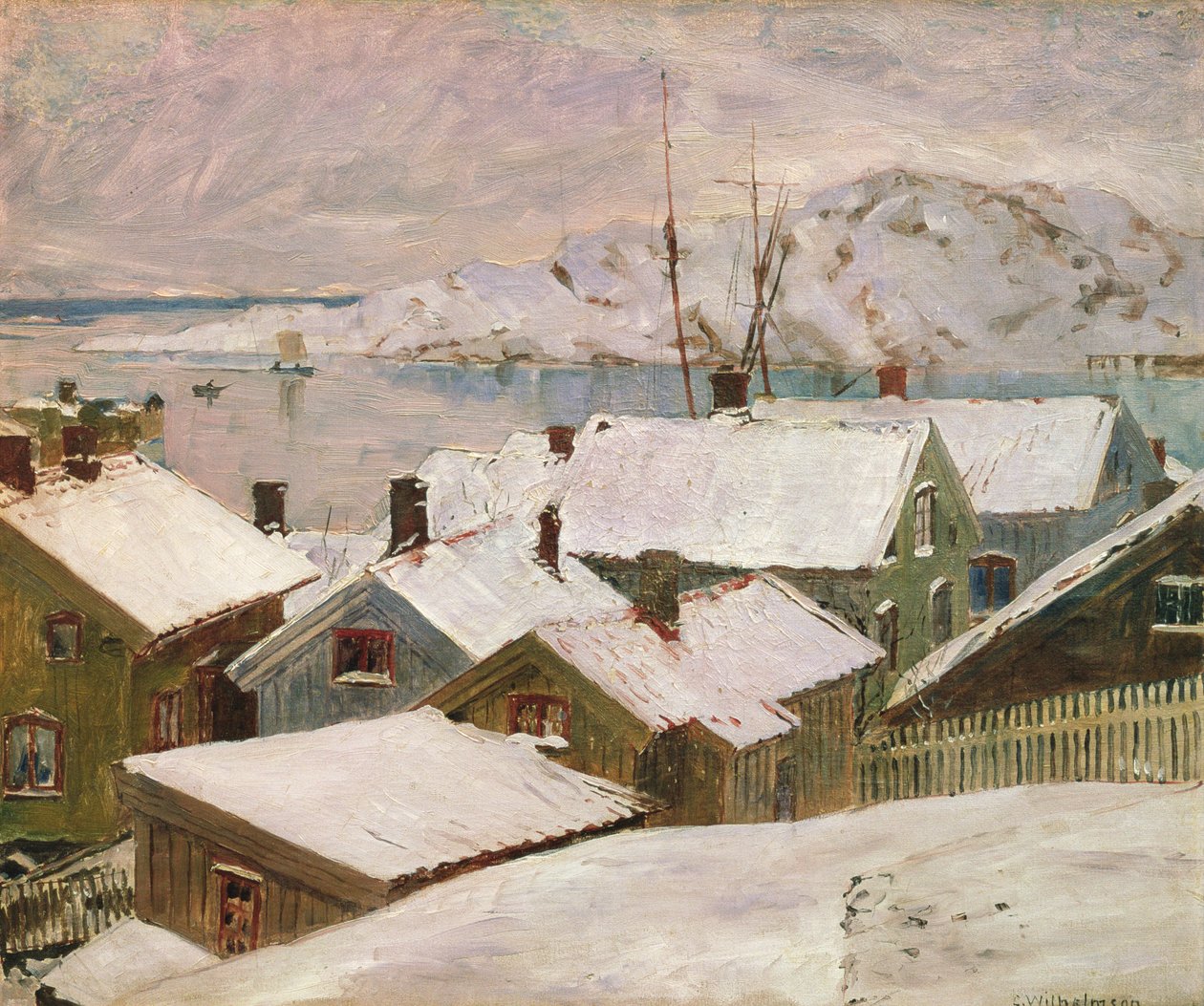 Fiskebackskil vintertid, 1899 av Carl Wilhelm Wilhelmson