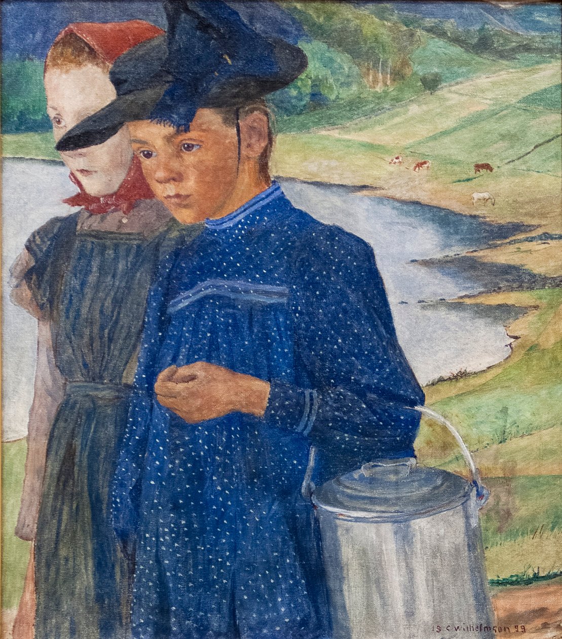 Två flickor på väg av Carl Wilhelm Wilhelmson