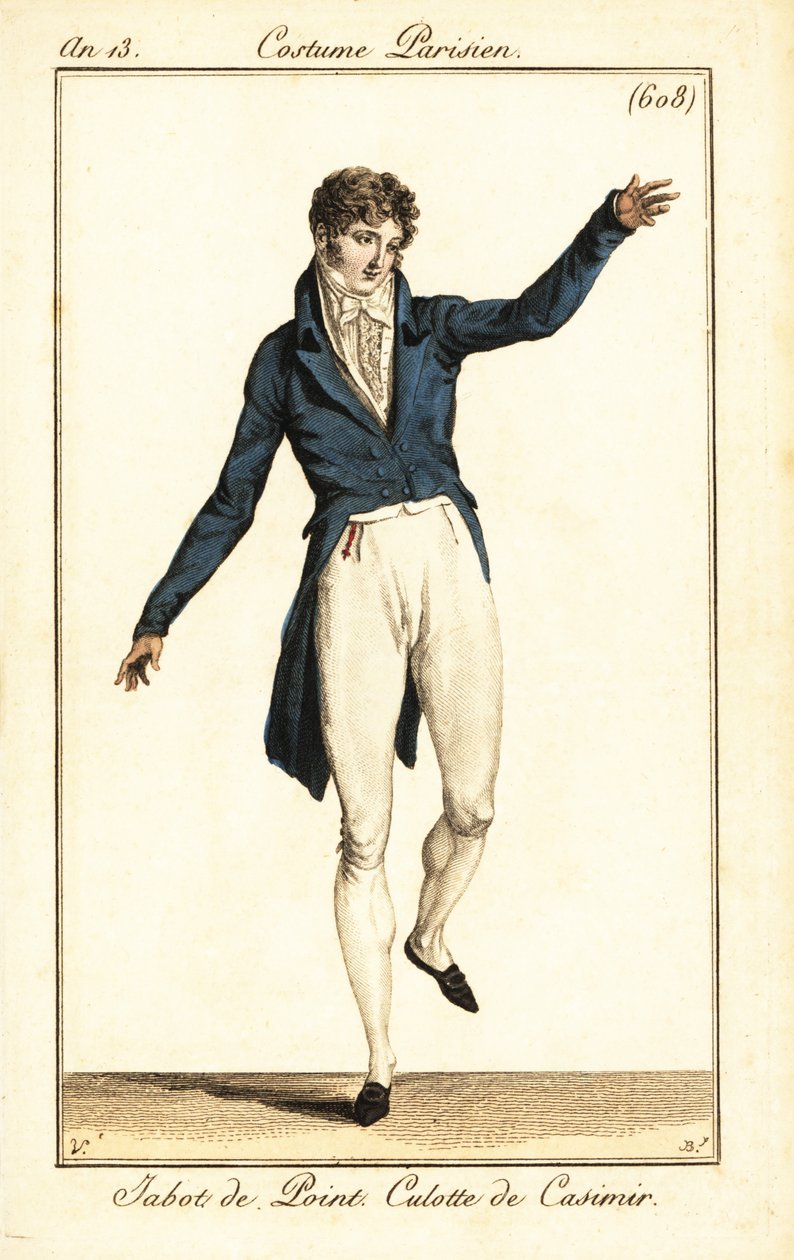 Dandy dansar på en bal, Paris av Carle (after) Vernet