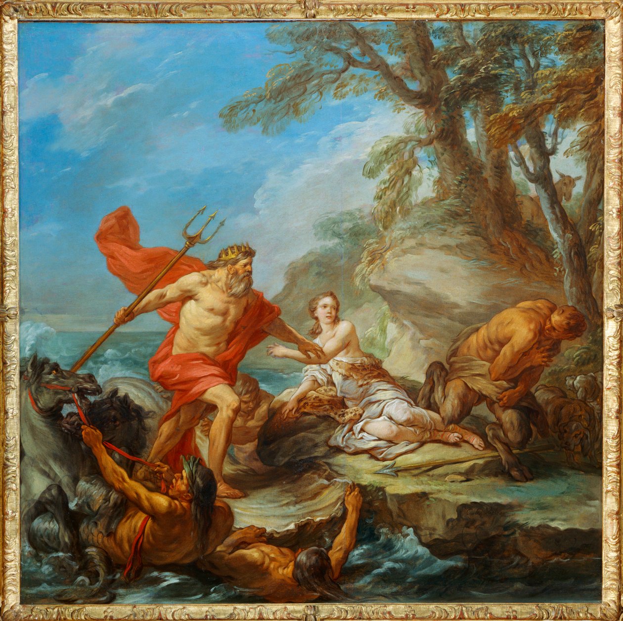 Neptunus och Amymone. På väg mot... av Carle Vanloo