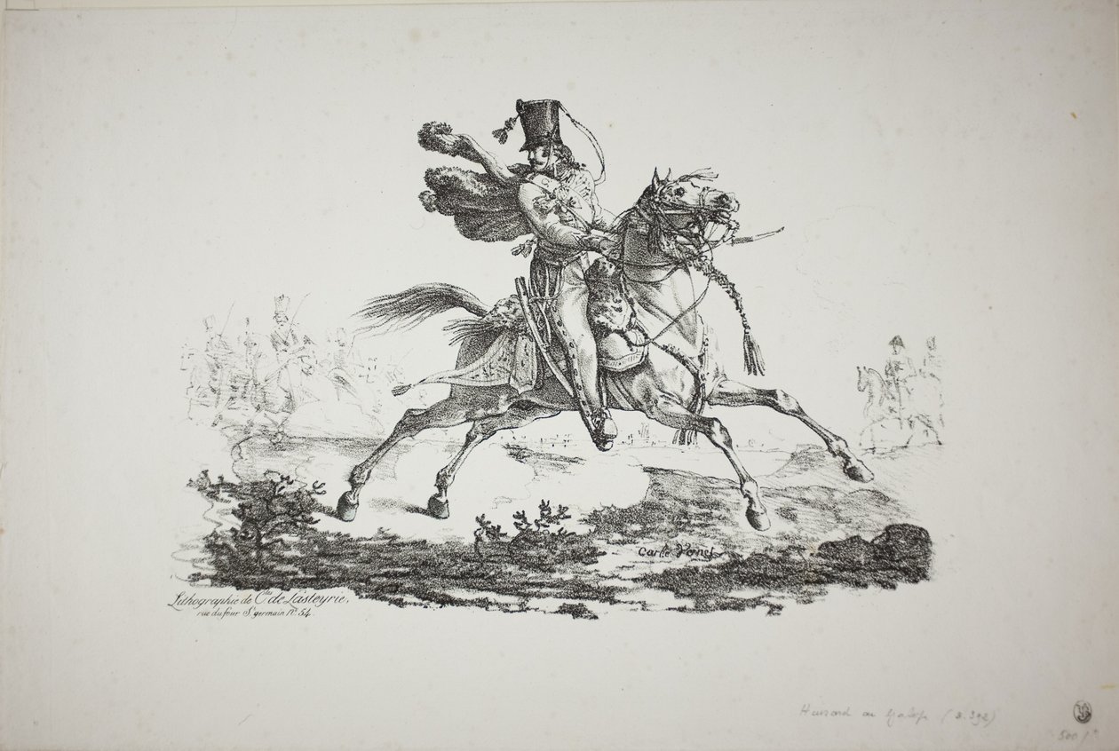 Hussard galopperar av Carle Vernet