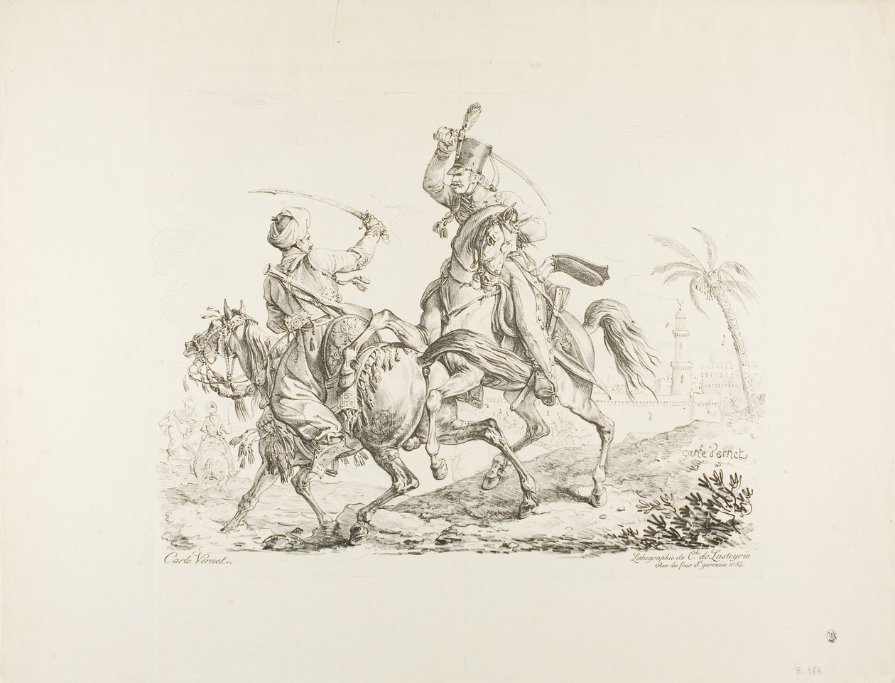 Hussard dödar en mameluk med en sabel av Carle Vernet