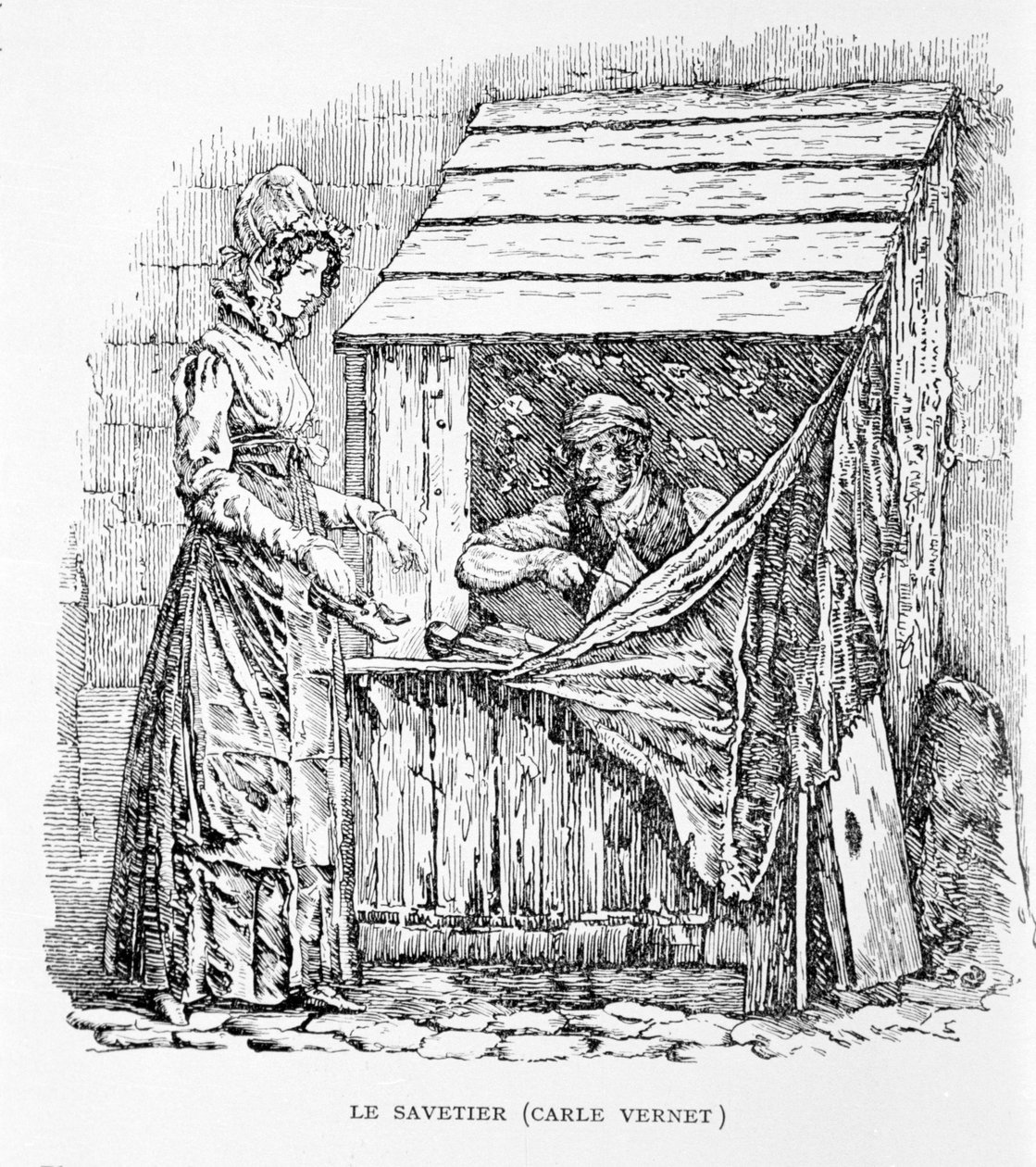 The Savetier. Carle Vernet gravyr. 1800-talet. av Carle Vernet