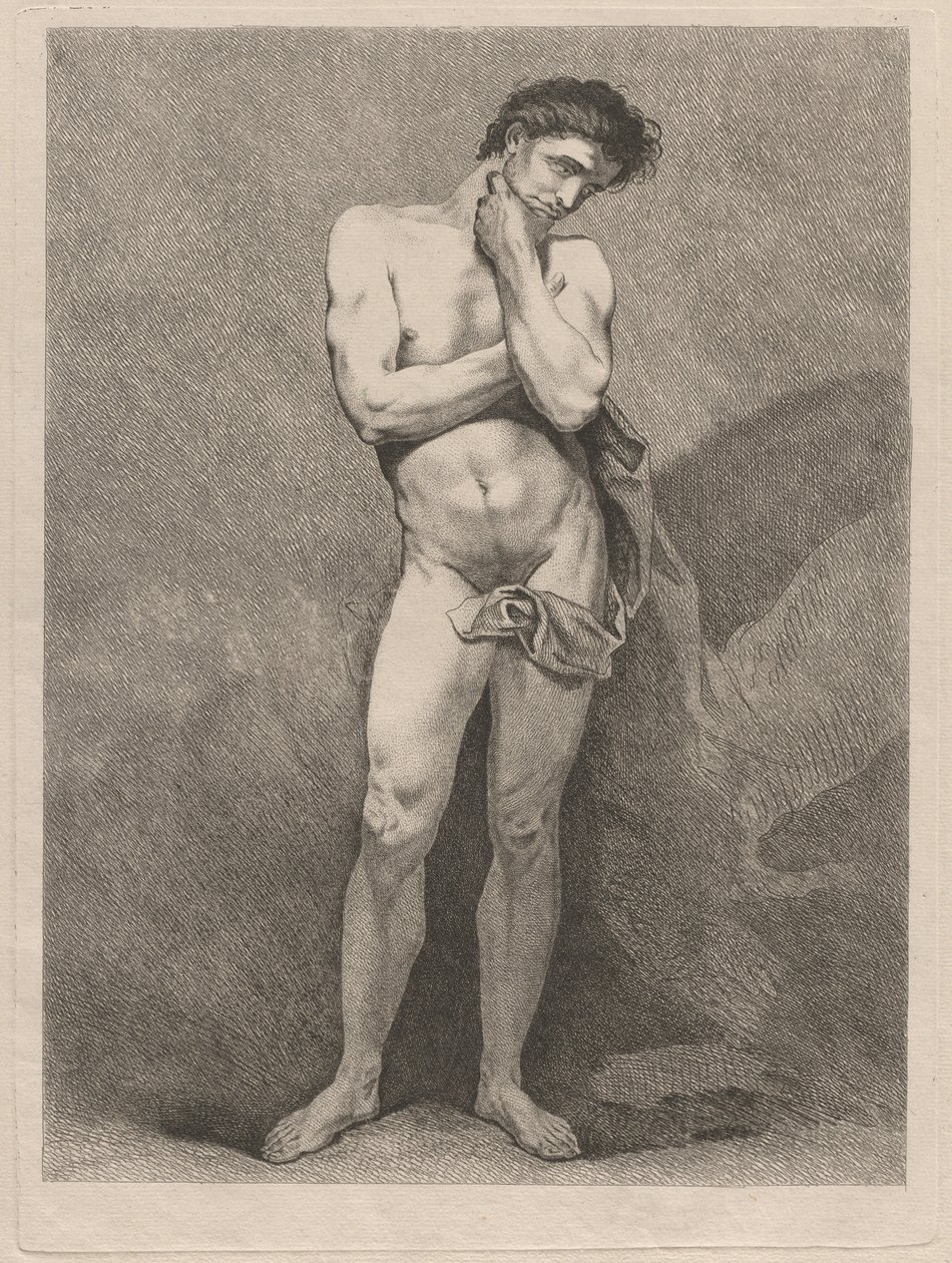 Stående man i eftertänksam pose av Carle van Loo