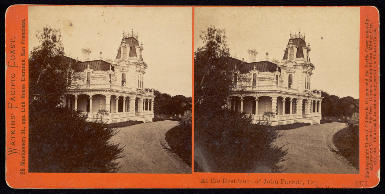 På bostaden John Parrott, Esq., San Mateo, Cal. av Carleton E. Watkins