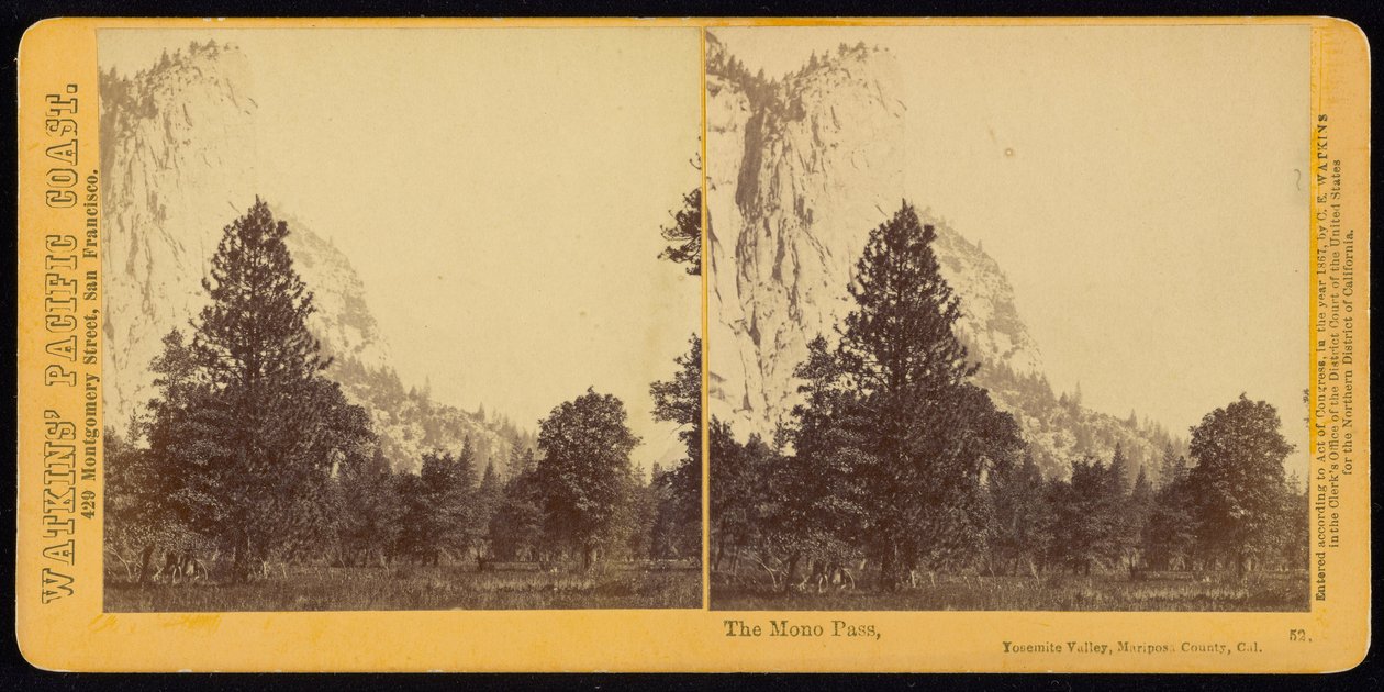 Monopasset, Yosemite Valley, Mariposa County, Ca. av Carleton E. Watkins