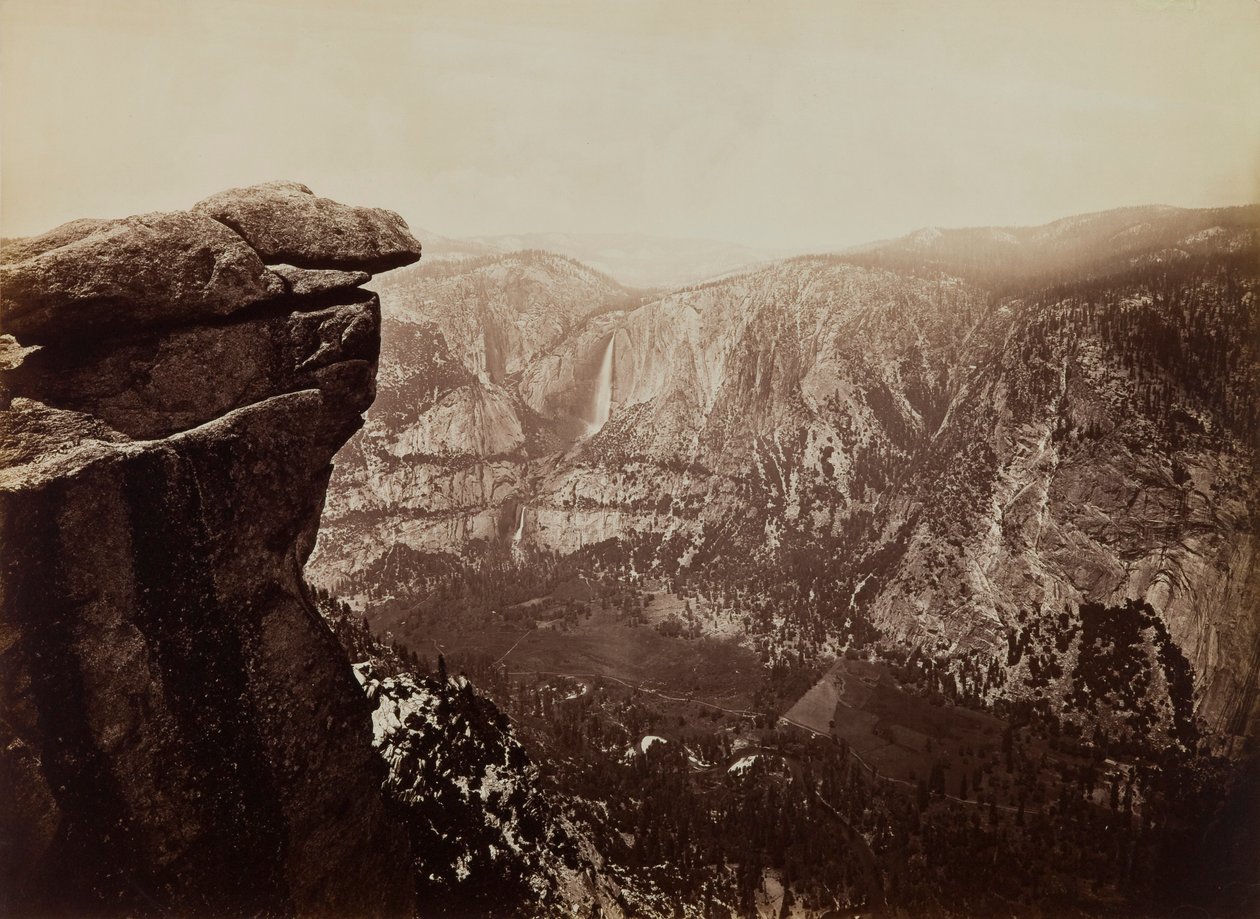 Yosemite Falls från Glacier Point av Carleton E. Watkins