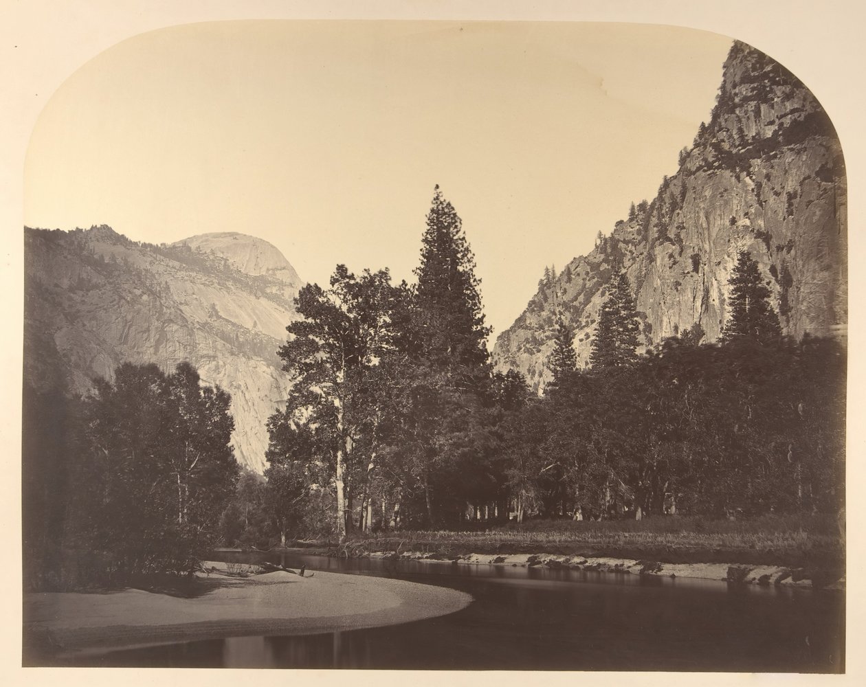 Camp Grove, nära Sentinel, 1861, Yosemite. av Carleton Emmons Watkins