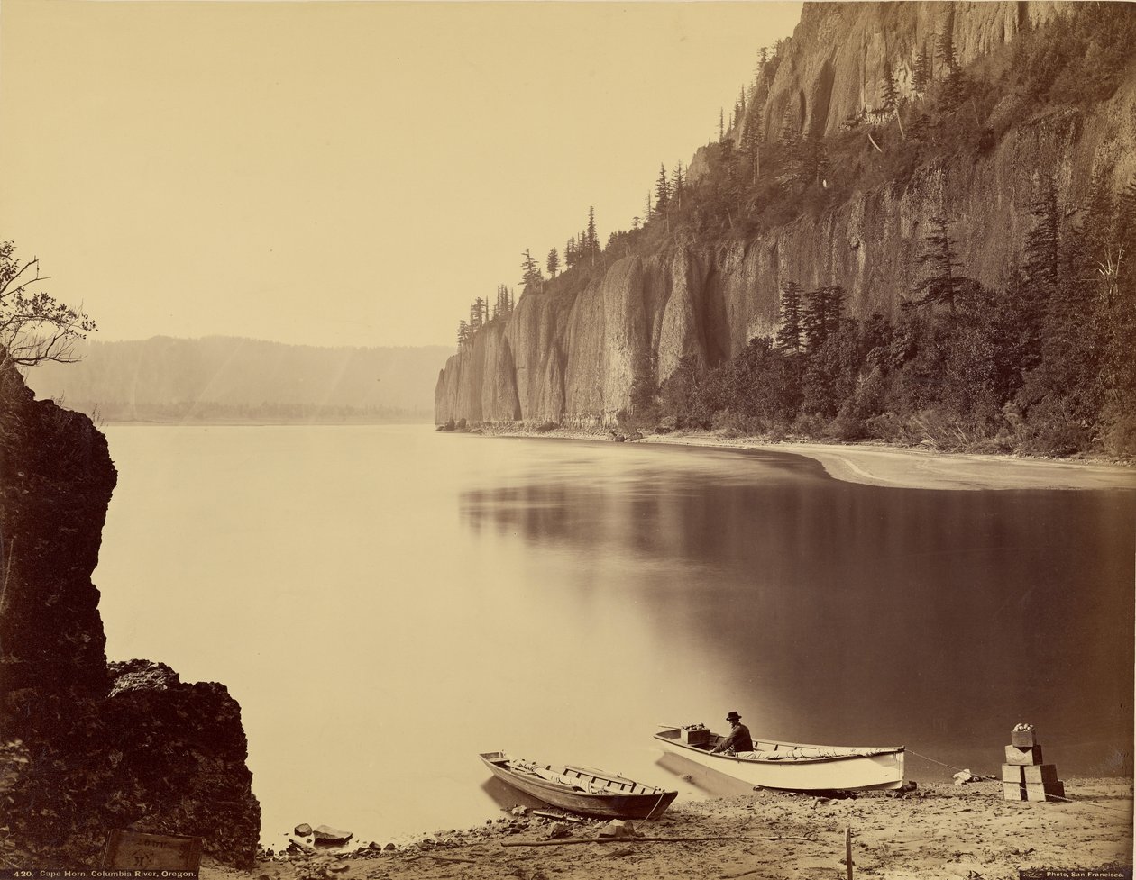 Cape Horn, Columbiafloden, Oregon av Carleton Watkins