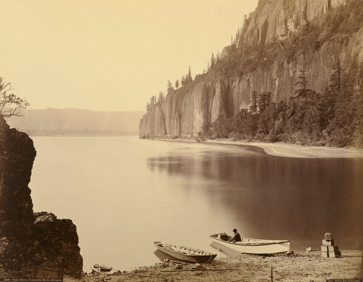 Cape Horn, Columbia River, Oregon av Carleton Watkins