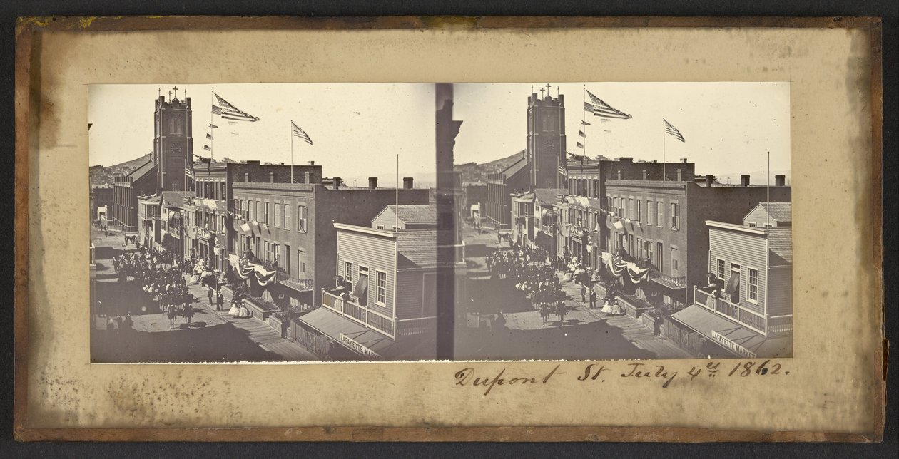 Dupont Street, 4 juli 1862 av Carleton Watkins