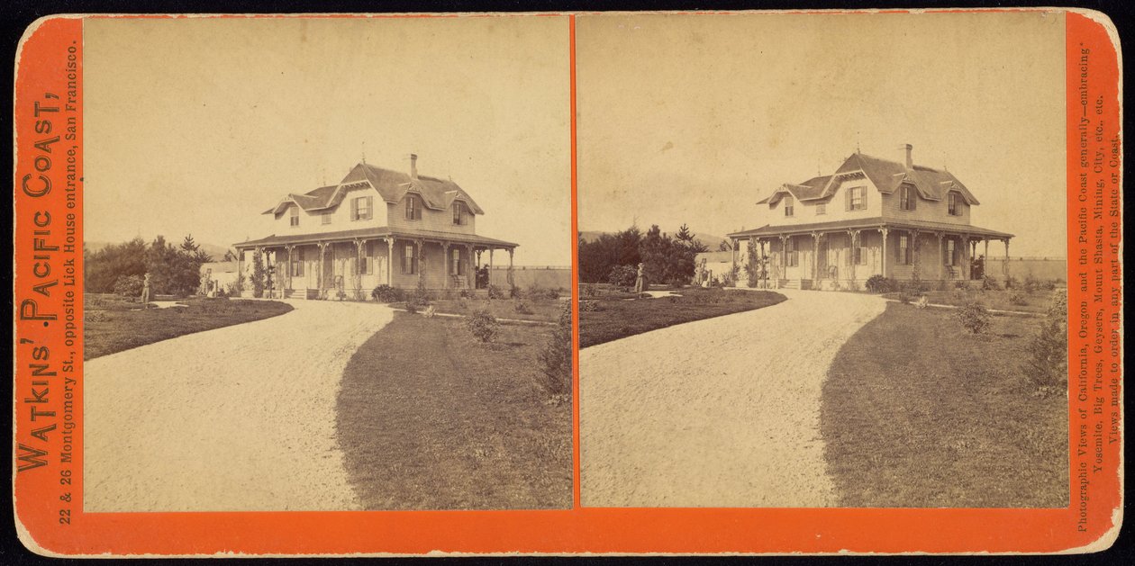 Oidentifierad bostad, troligen i Kalifornien av Carleton Watkins