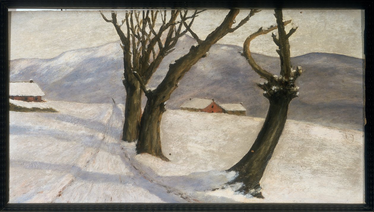Vinterlandskap, ca 1920 av Carlo Ferrario