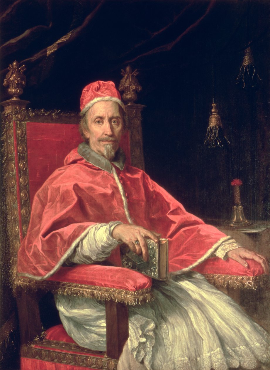 Portræt af pave Clemens IX (1600-69) swed av Carlo Maratta or Maratti