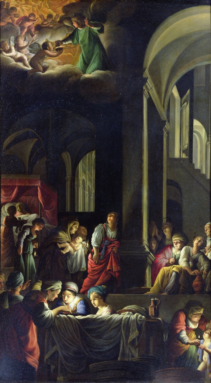 Jungfruns födelse, c.1616-19 av Carlo Saraceni