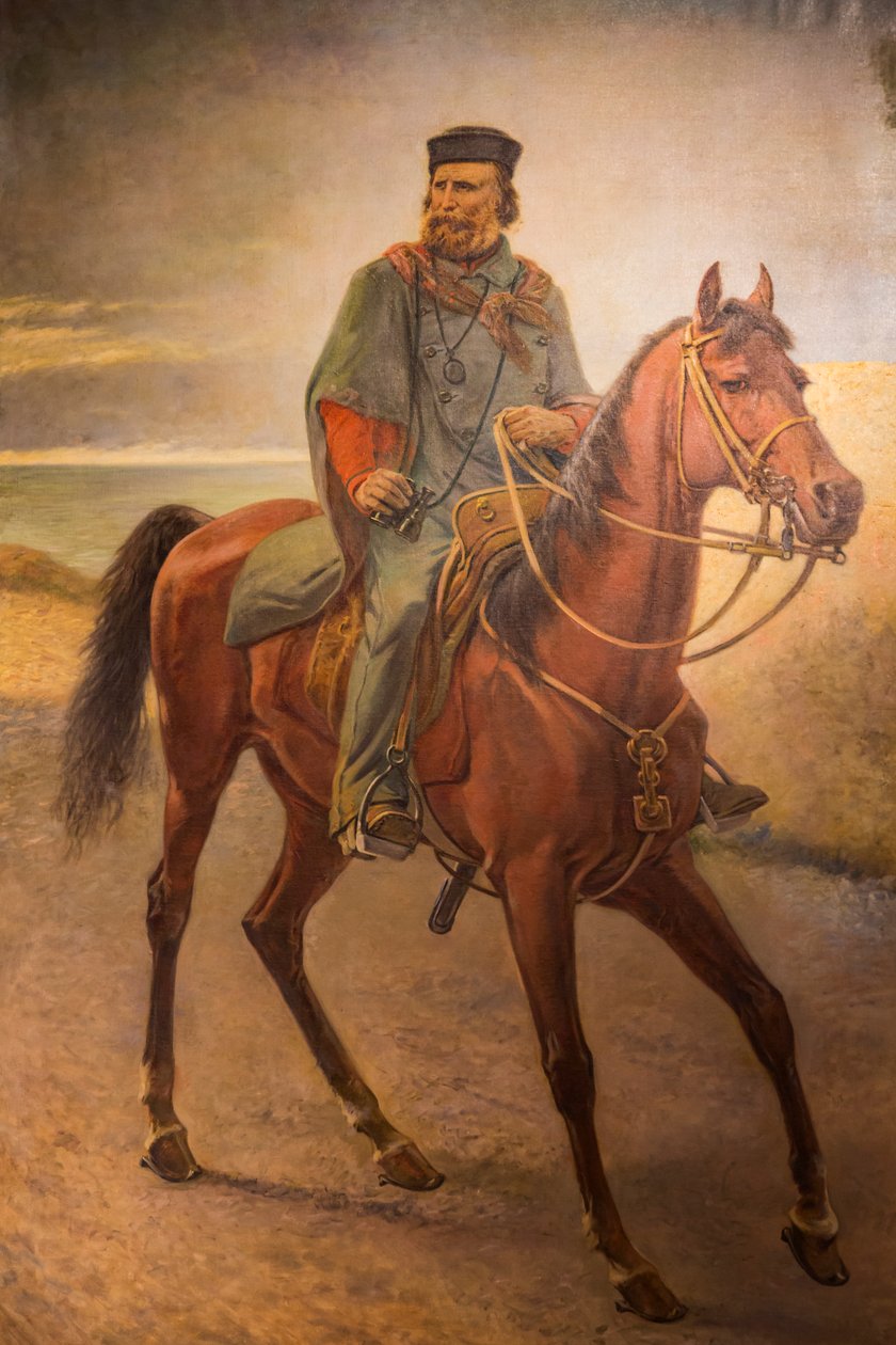 Giuseppe Garibaldi till häst av Carlo (after) Ademollo