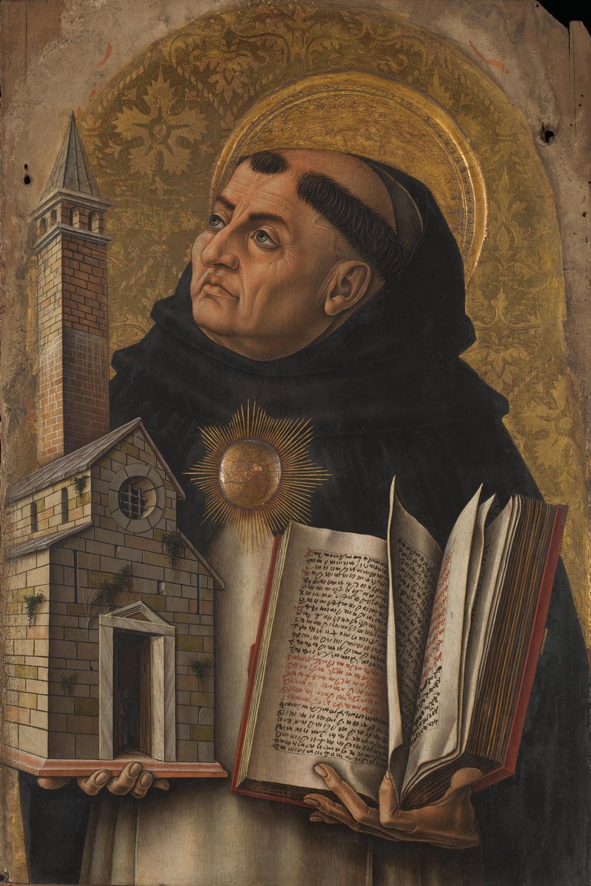 Sankt Thomas av Aquino 1476 (tempera på poppel) av Carlo Crivelli