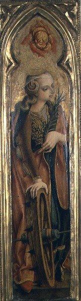 St. Katarina av Alexandria (tempera på panel) av Carlo Crivelli