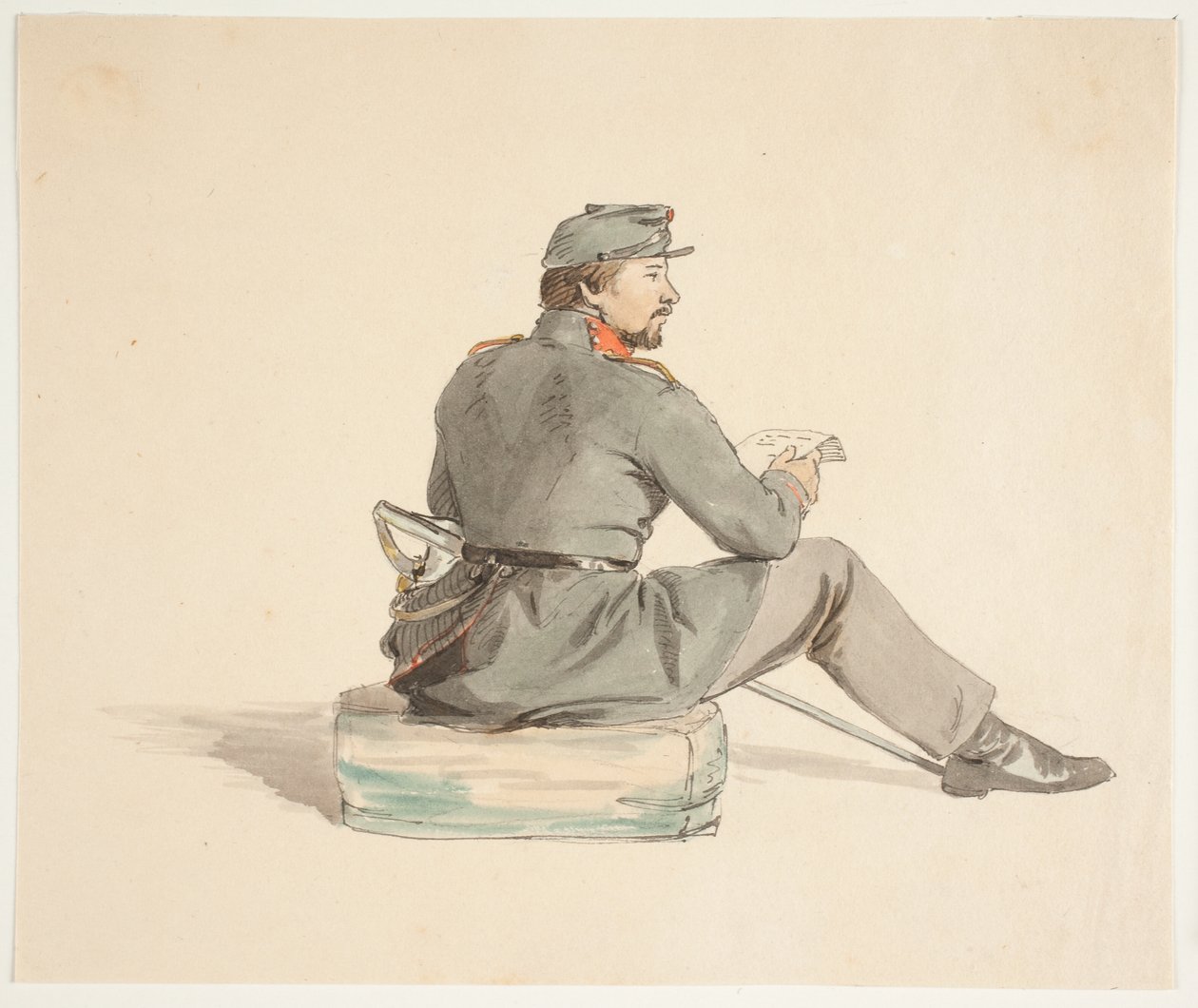 Läsande soldat av Carlo Dalgas