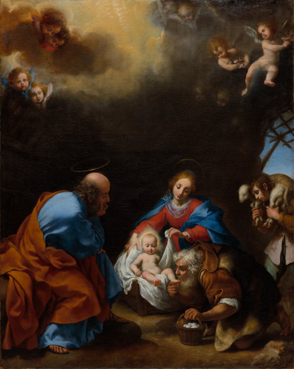 Tillbedjan av herdarna av Carlo Dolci
