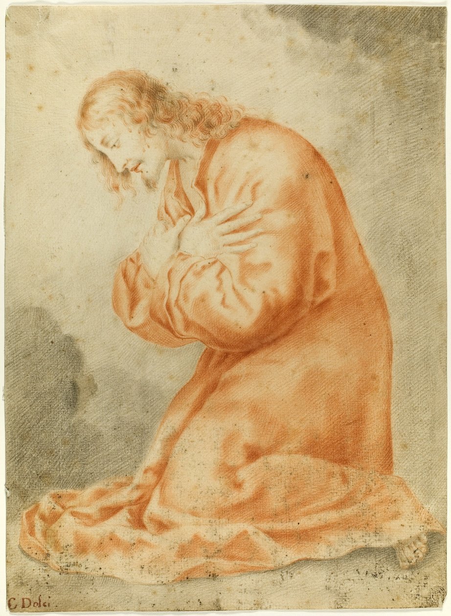 Kristus knäböjande av Carlo Dolci