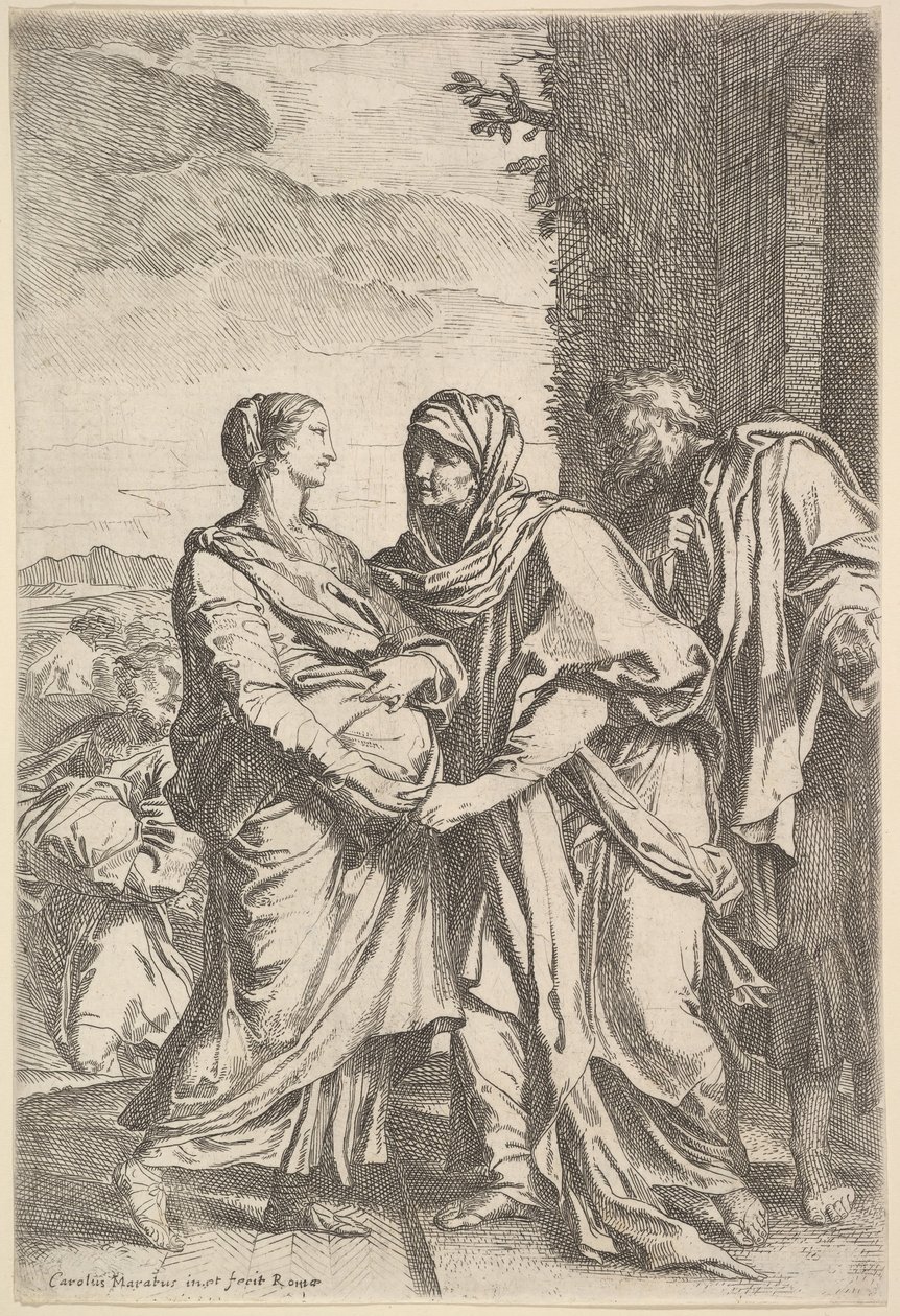 Besöket. av Carlo Maratta or Maratti
