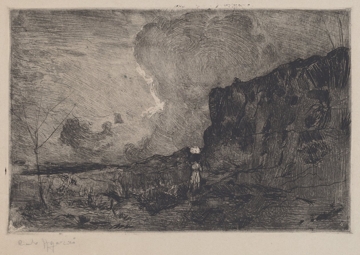 Landskap, före 1915. av Carlo Paolo Agazzi