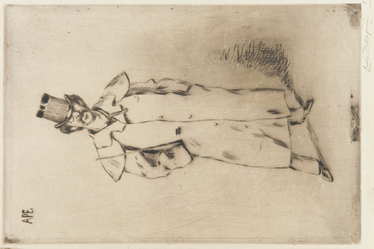 Porträtt av Whistler av Carlo Pellegrini