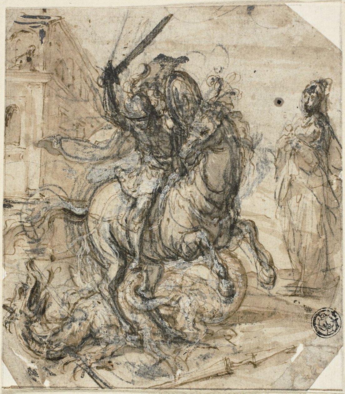 Sankt Georg och draken av Carlo Urbino