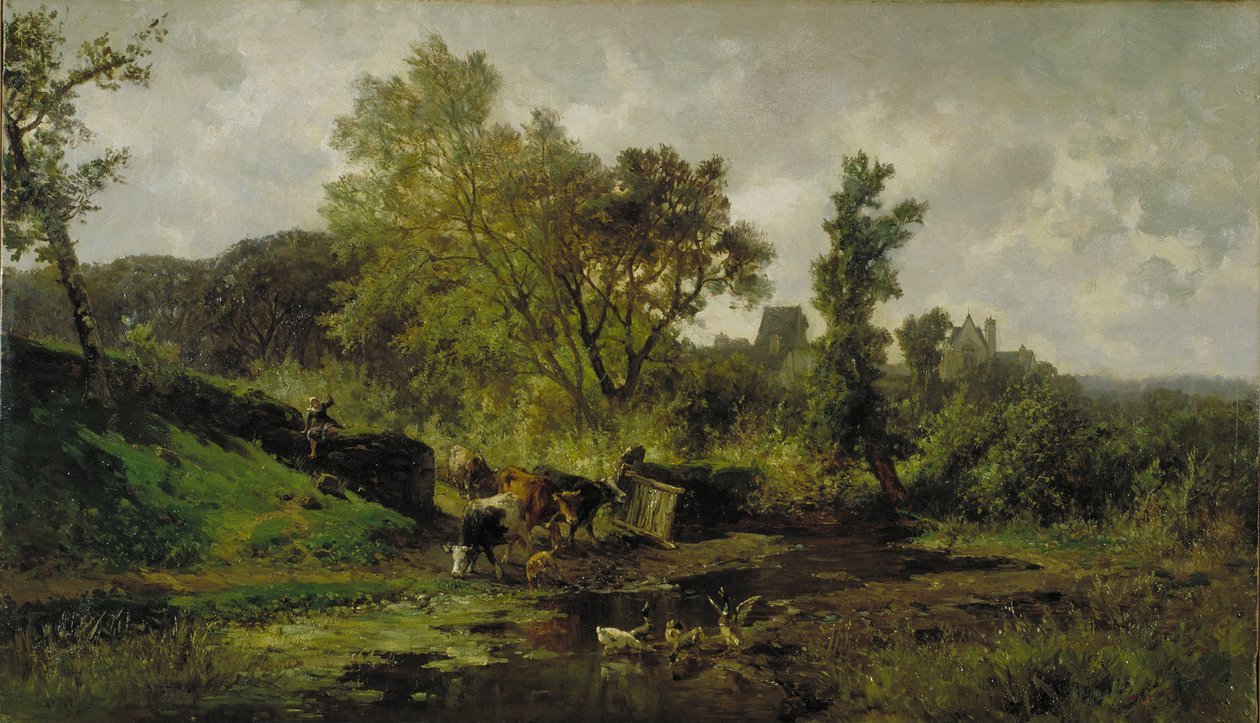 Flamländskt landskap av Carlos de Haes