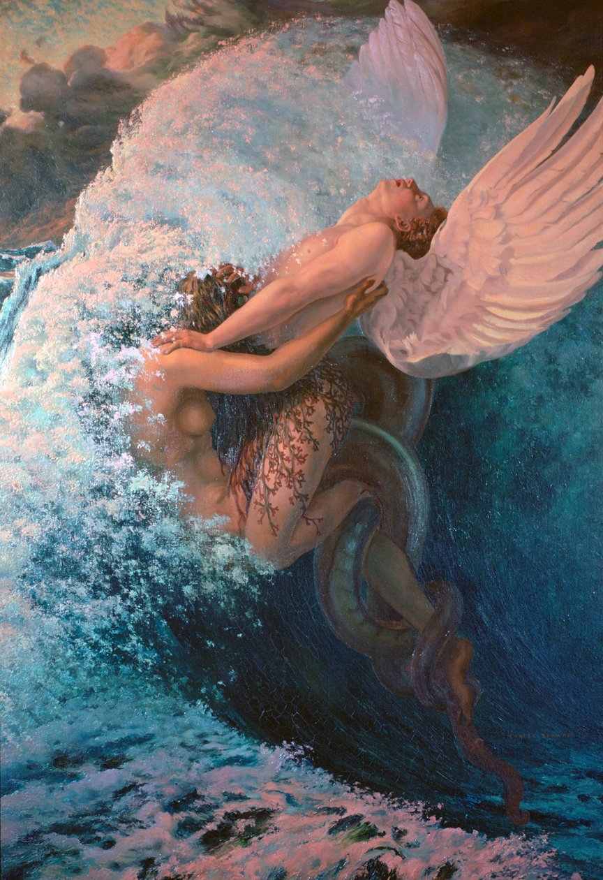 Mjälte och ideal, 1907 av Carlos Schwabe