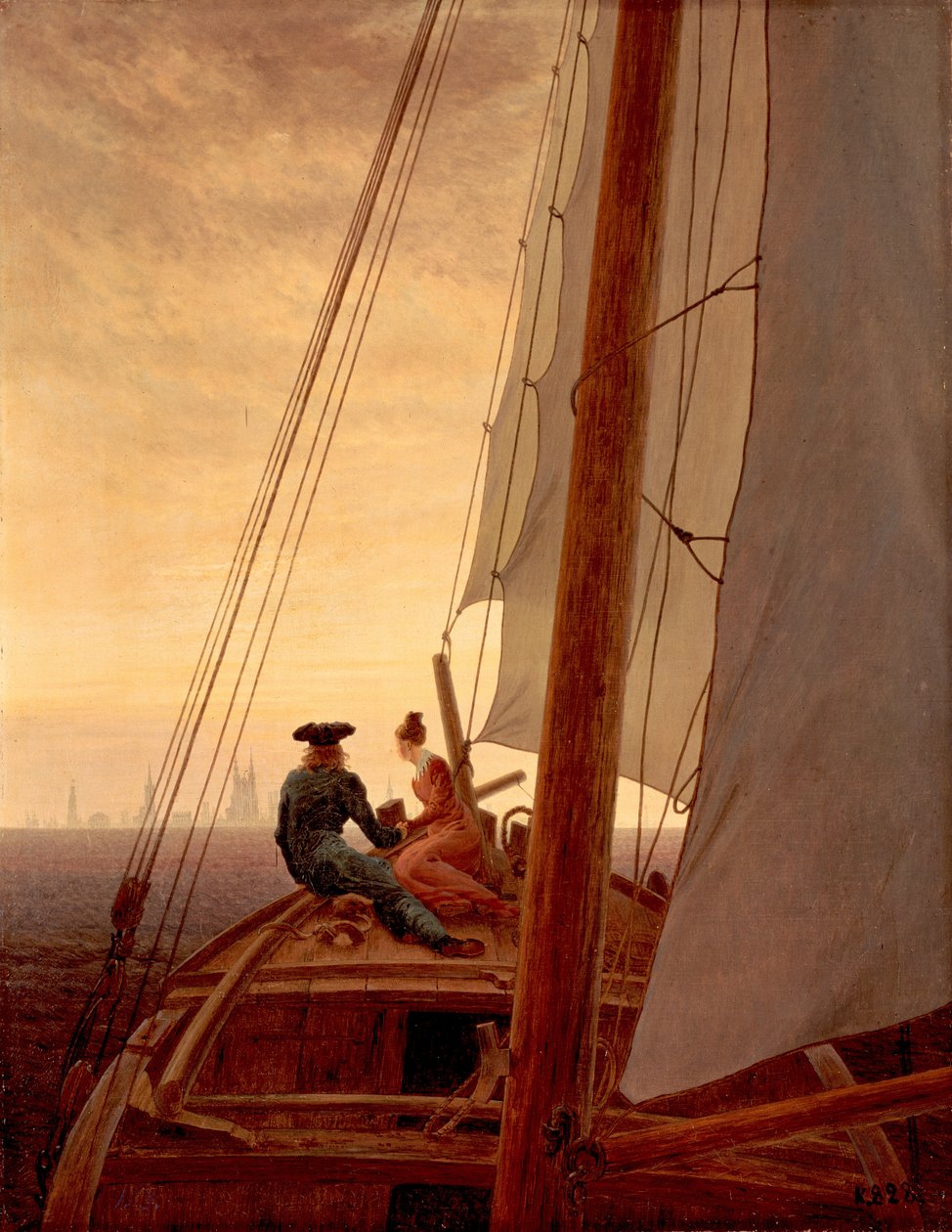 På seglaren av Caspar David Friedrich