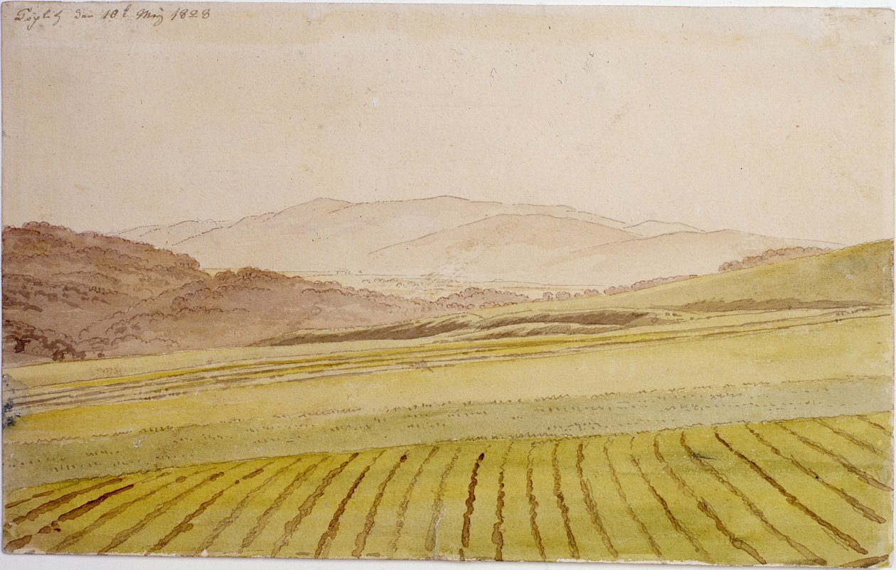 Bohemiskt landskap av Caspar David Friedrich
