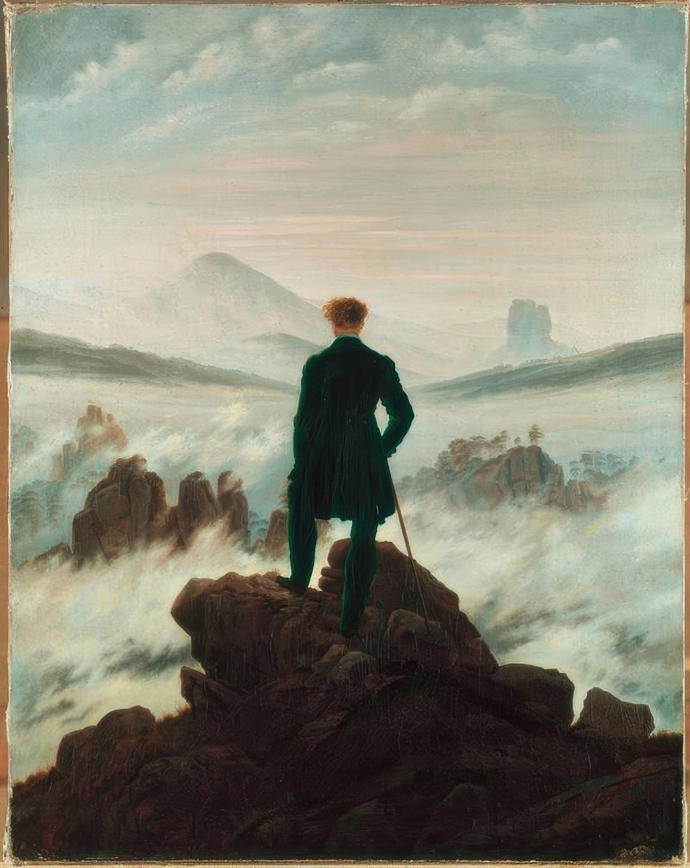 Vandraren över Nebelhavet av Caspar David Friedrich