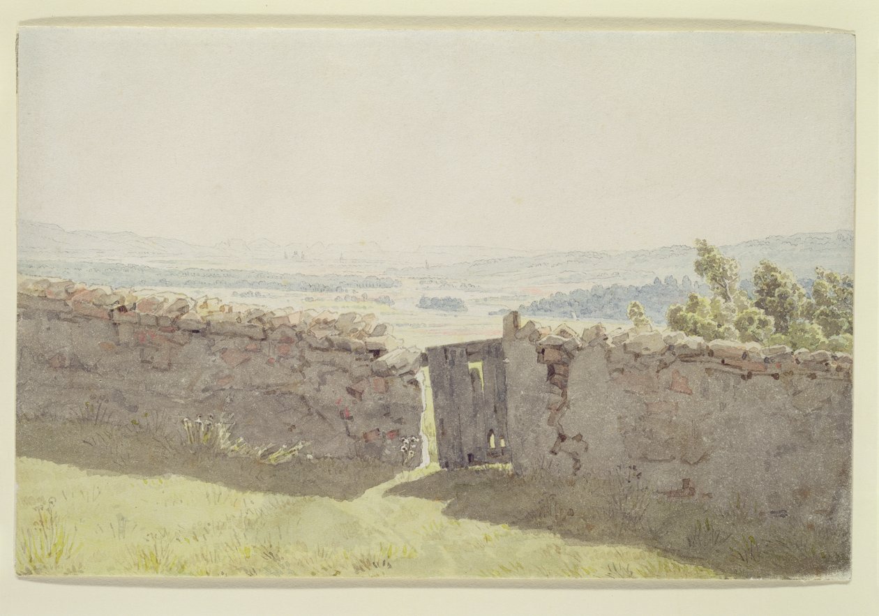 Port i trädgårdsmuren av Caspar David Friedrich
