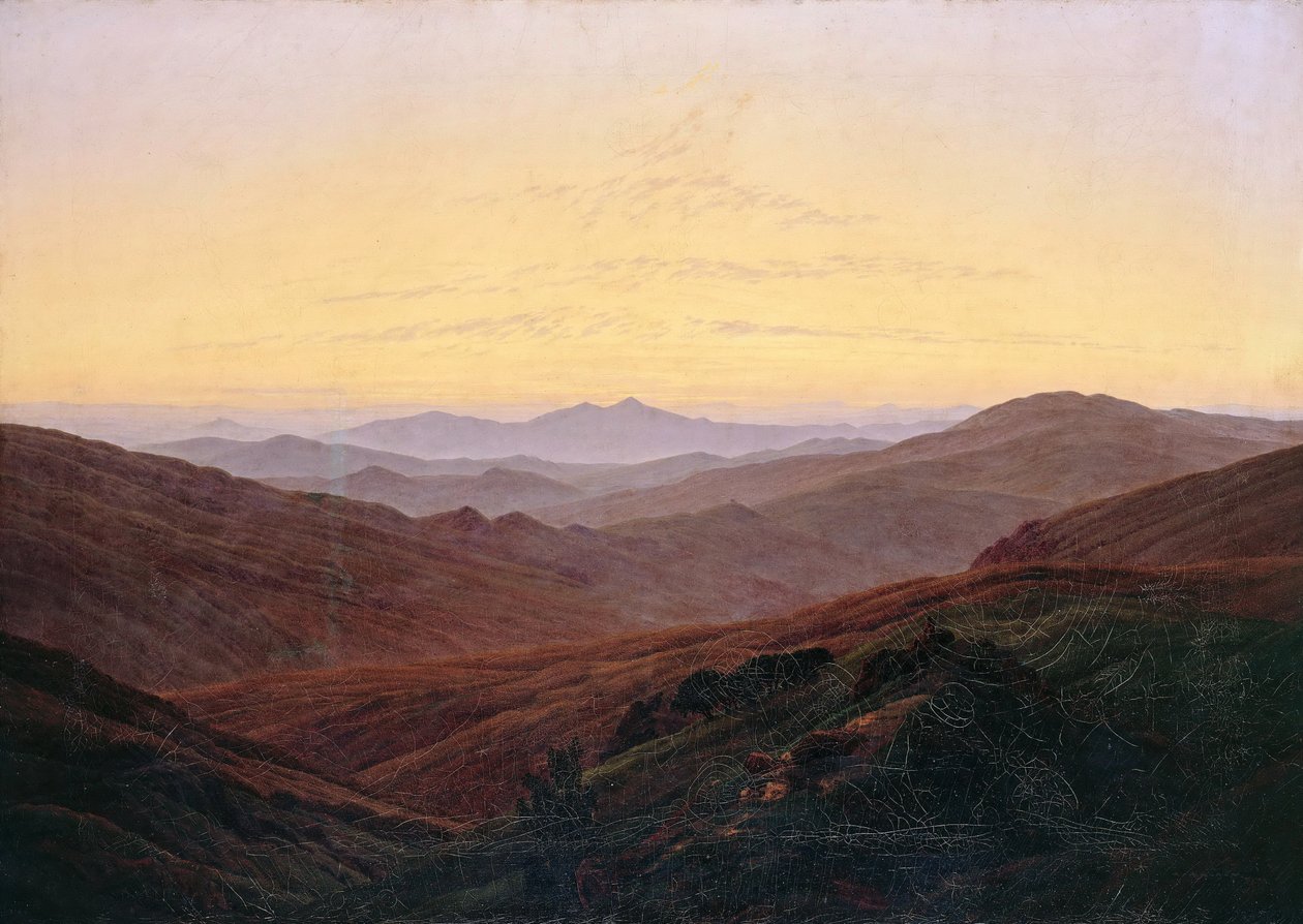 Krkonoše / Před východem slunce v horách av Caspar David Friedrich