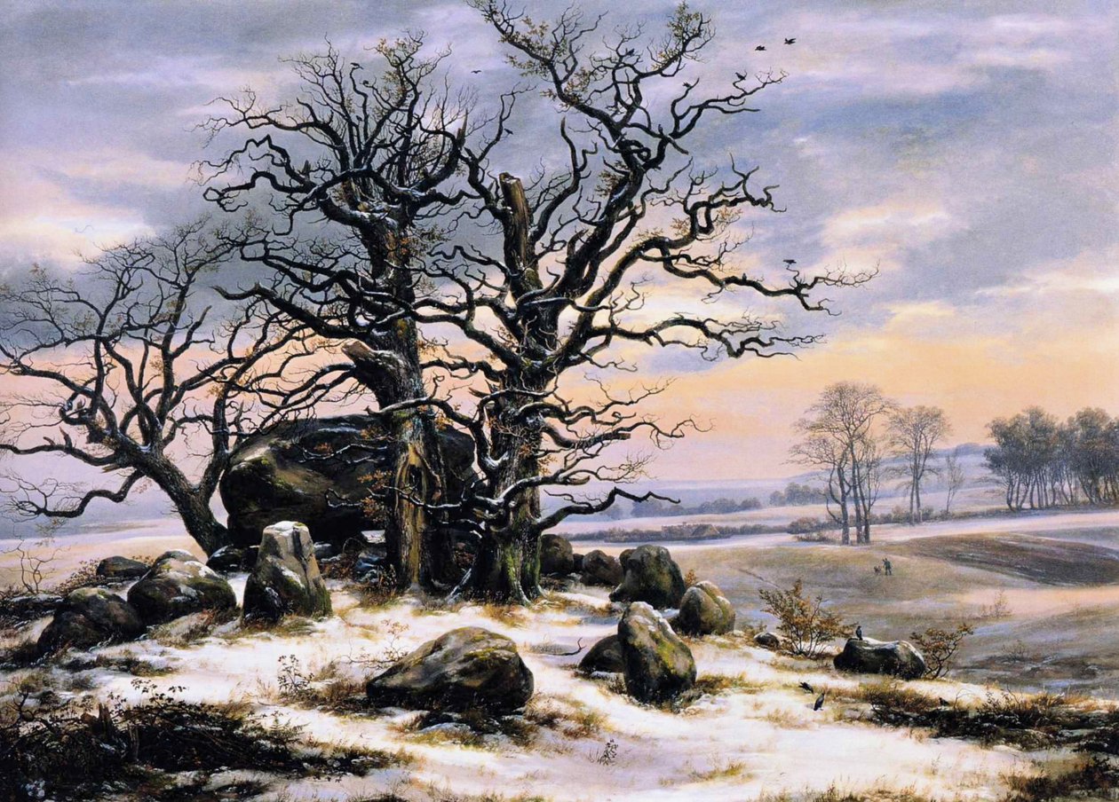 Megalith Grave in Winter av Caspar David Friedrich