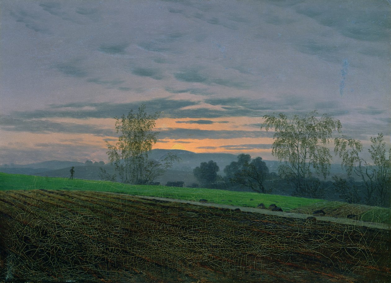 Plöjt fält, c.1830 av Caspar David Friedrich