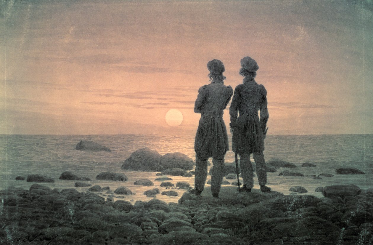 Två män vid havet av Caspar David Friedrich